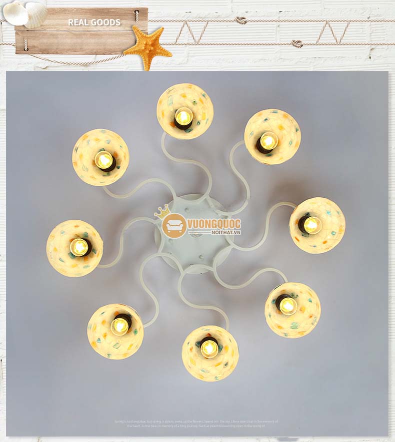 Đèn ốp trần trang trí tông trắng sang trọng YB424-5